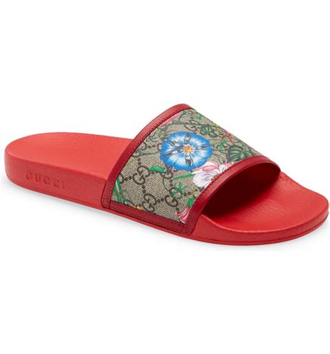 womens floral gucci sliders|Gucci floral slides nordstrom.